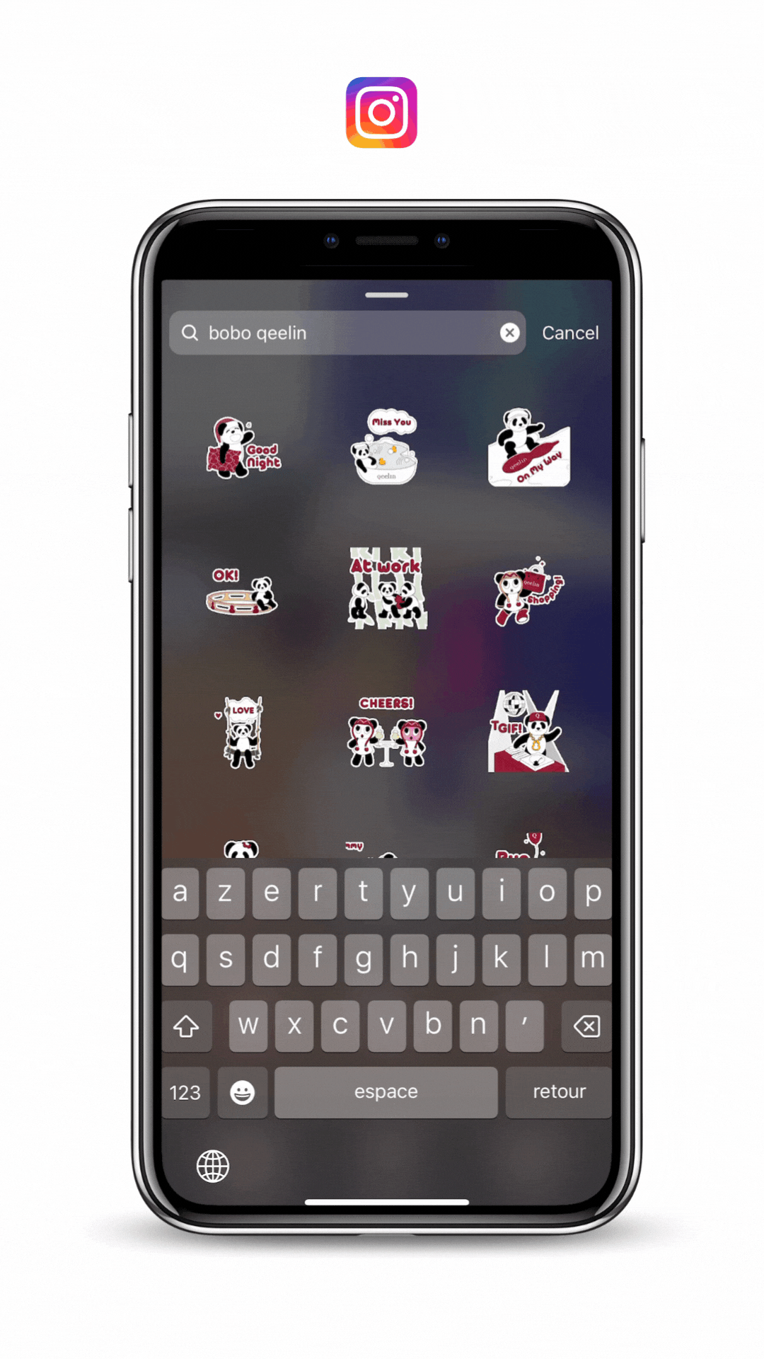 Instagram Qeelin Stickers